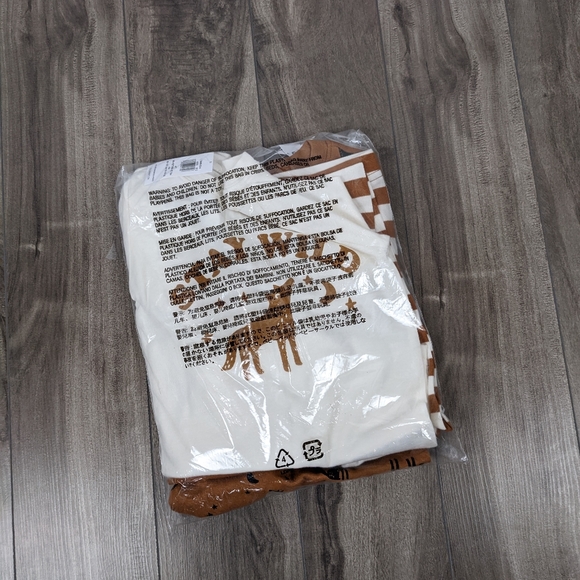 NWT Old Navy Pajama Set 4 pieces Winter Long Sleeve Pants Wolf Stay Wild - Picture 4 of 7